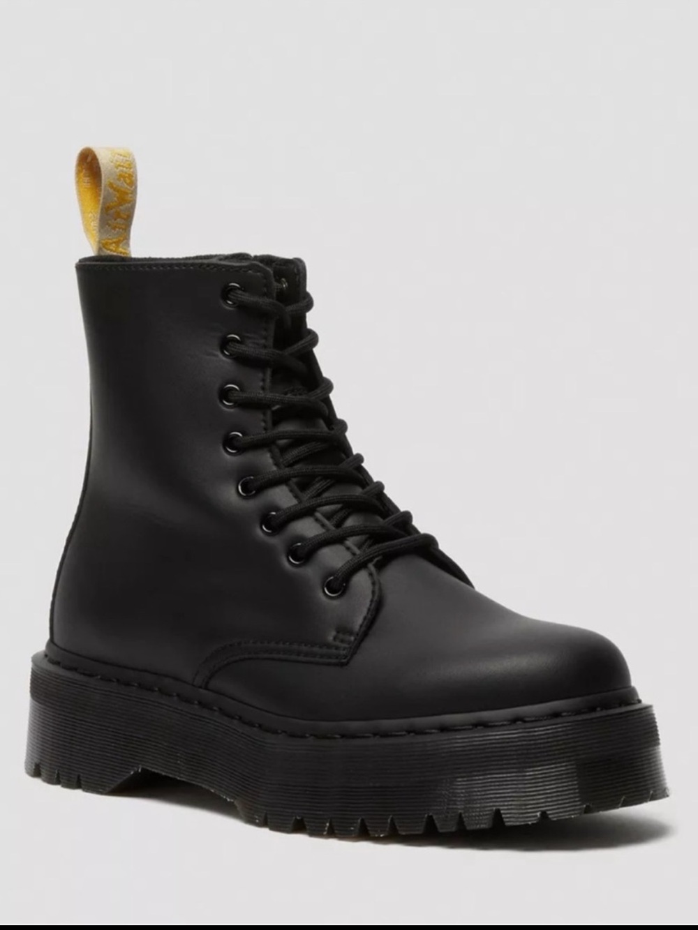 Dr. Martens Black Lace-Up Leather Combat Boots